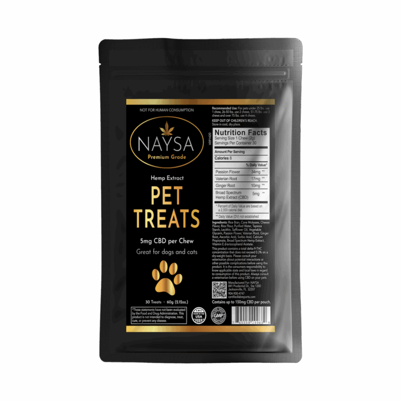NAYSA 150mg Chewable Treats for Dogs and Cats 30 count